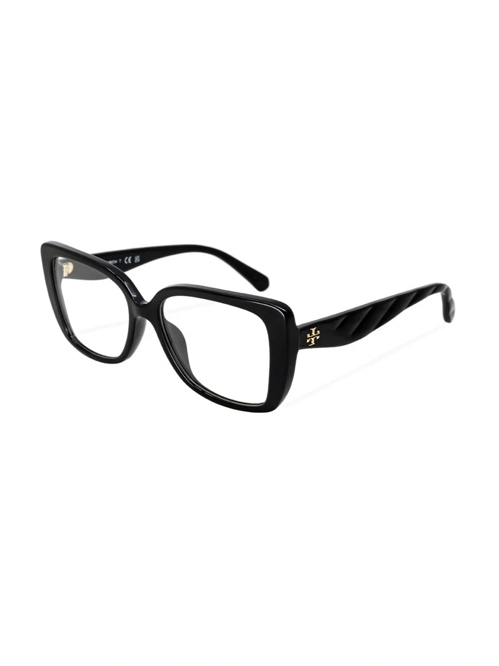 New Tory Burch TY2156U 1709 Black Oversized Cat Eye Frame Glasses Authentic